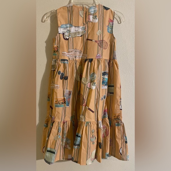 GENTILE CATONE - Girl’s Frida Dress Travelling With Mum Orange - Size: 8. - Picture 4 of 4